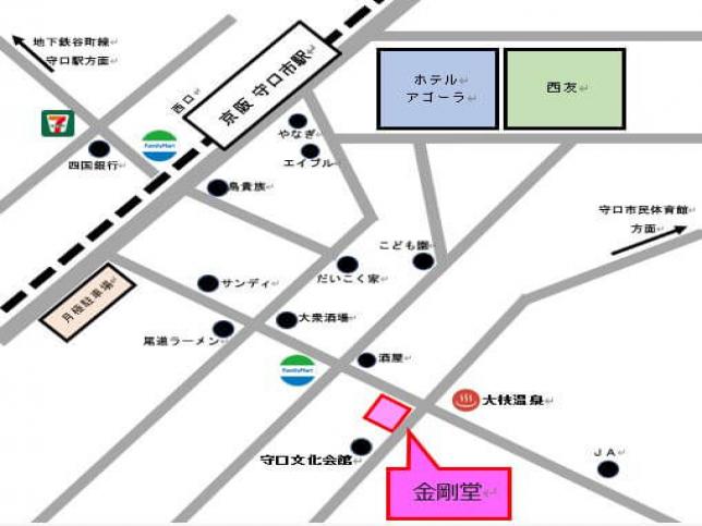 金剛堂_守口店_地図